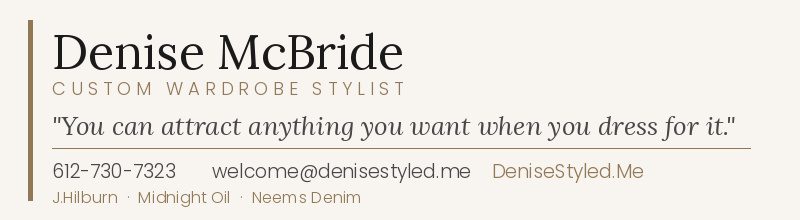 denise mcbride custom wardrobe stylist ibm image consultant