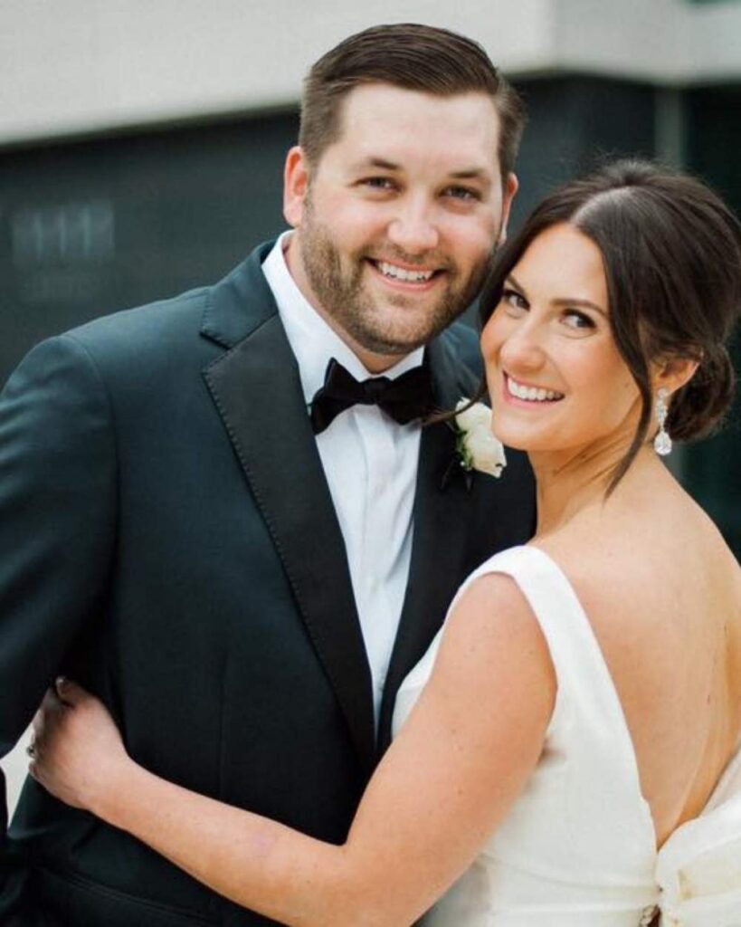 dark navy tuxedo with black satin lapel